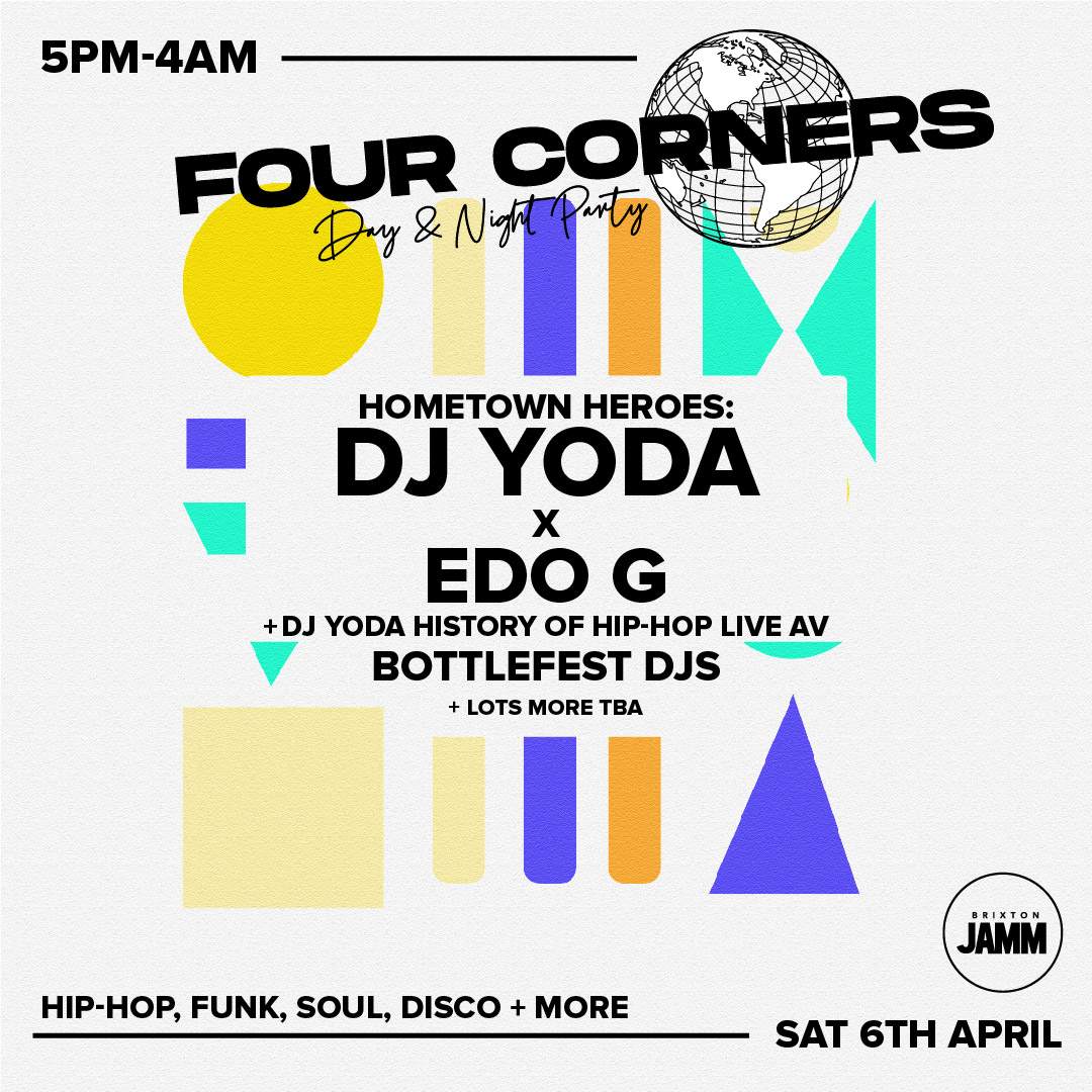 Four Corners: Hip-Hop, Funk, Soul, Disco w/ DJ Yoda - Day & Night - Página trasera