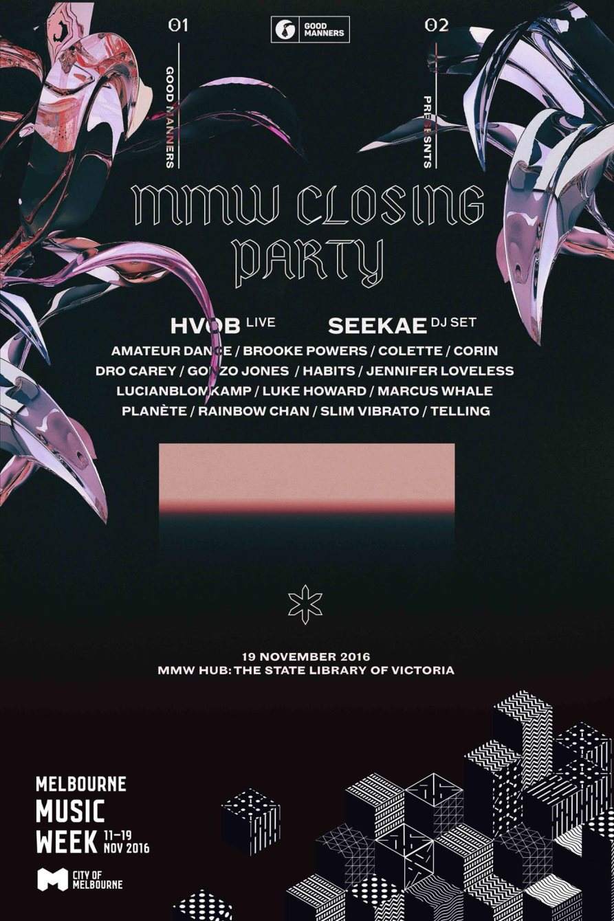 MMW 16 Closing Party: Hvob & Seekae (DJ Set) - Página frontal