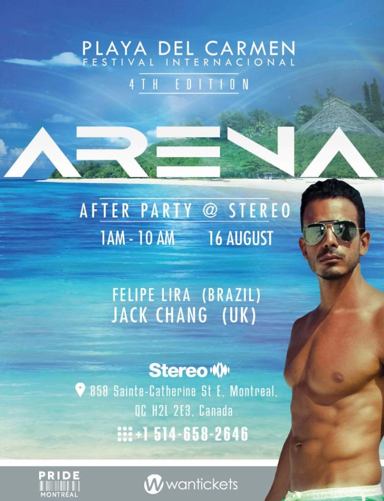 Arena & Official Gay Pride Afterparty: Felipe Lira - Jack Chang - Página frontal