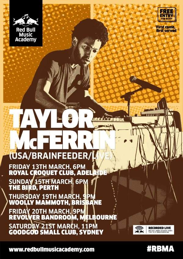 Red Bull Music Academy presents Taylor McFerrin - live - フライヤー表