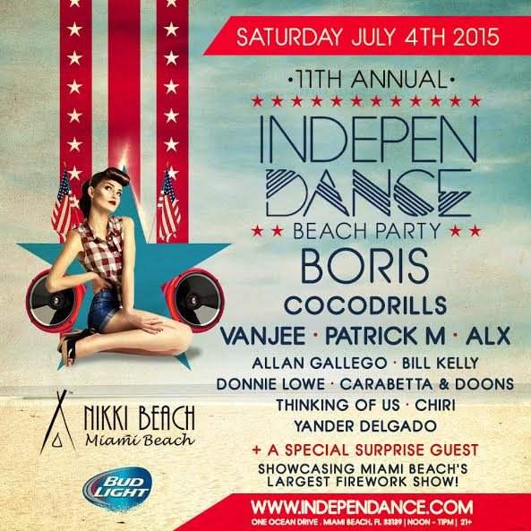 11th Annual Independance Beach Party - フライヤー表
