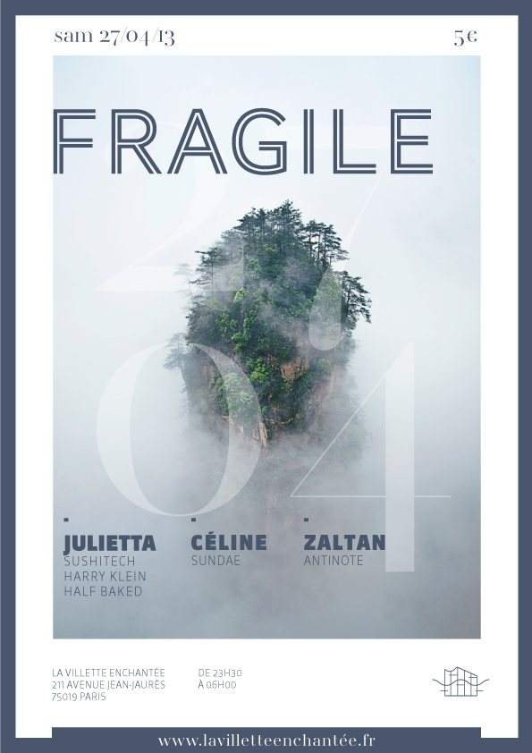 Fragile Avec Julietta, Celine & Zaltan - Página frontal