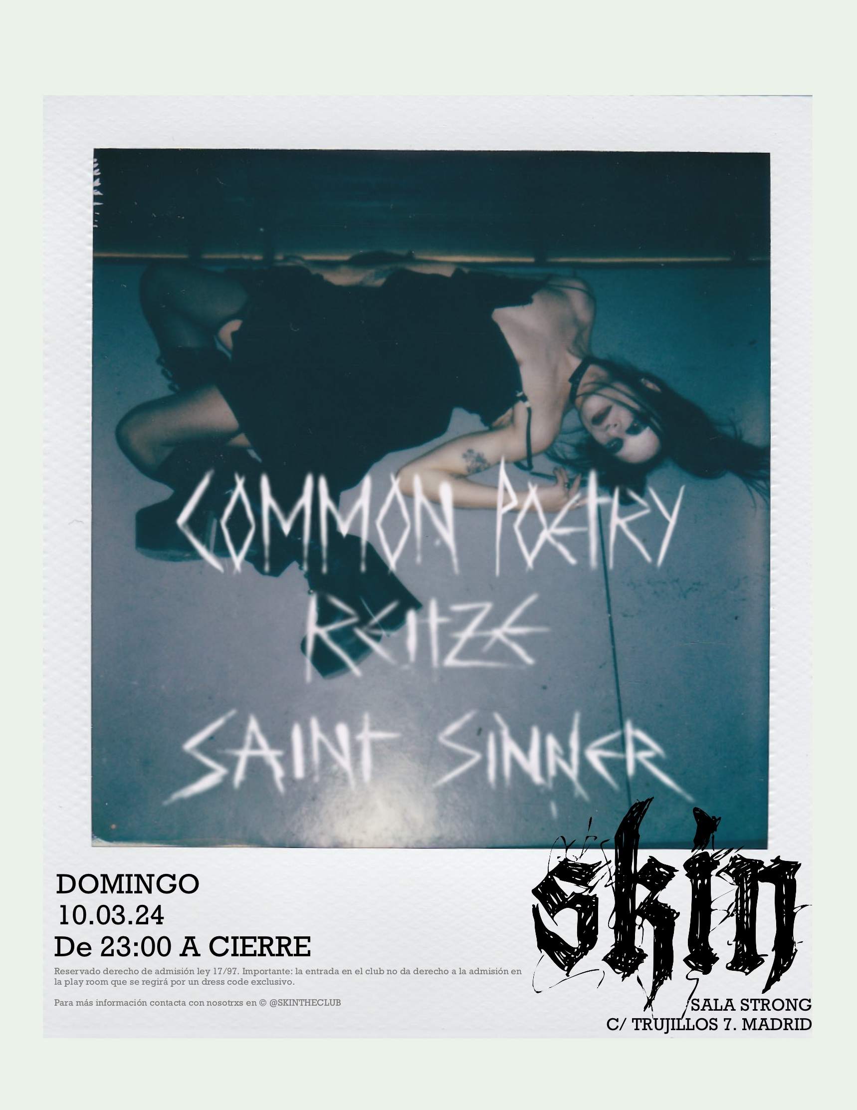 Skin: Common Poetry + Reitze + SAINT SINNER - Página frontal