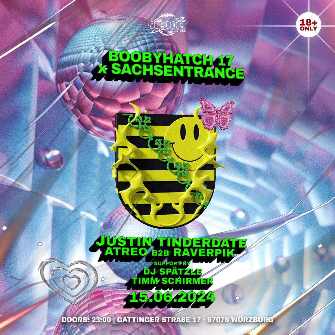 Booby Hatch 17 x SACHSENTRANCE with Justin Tinderdate - フライヤー表