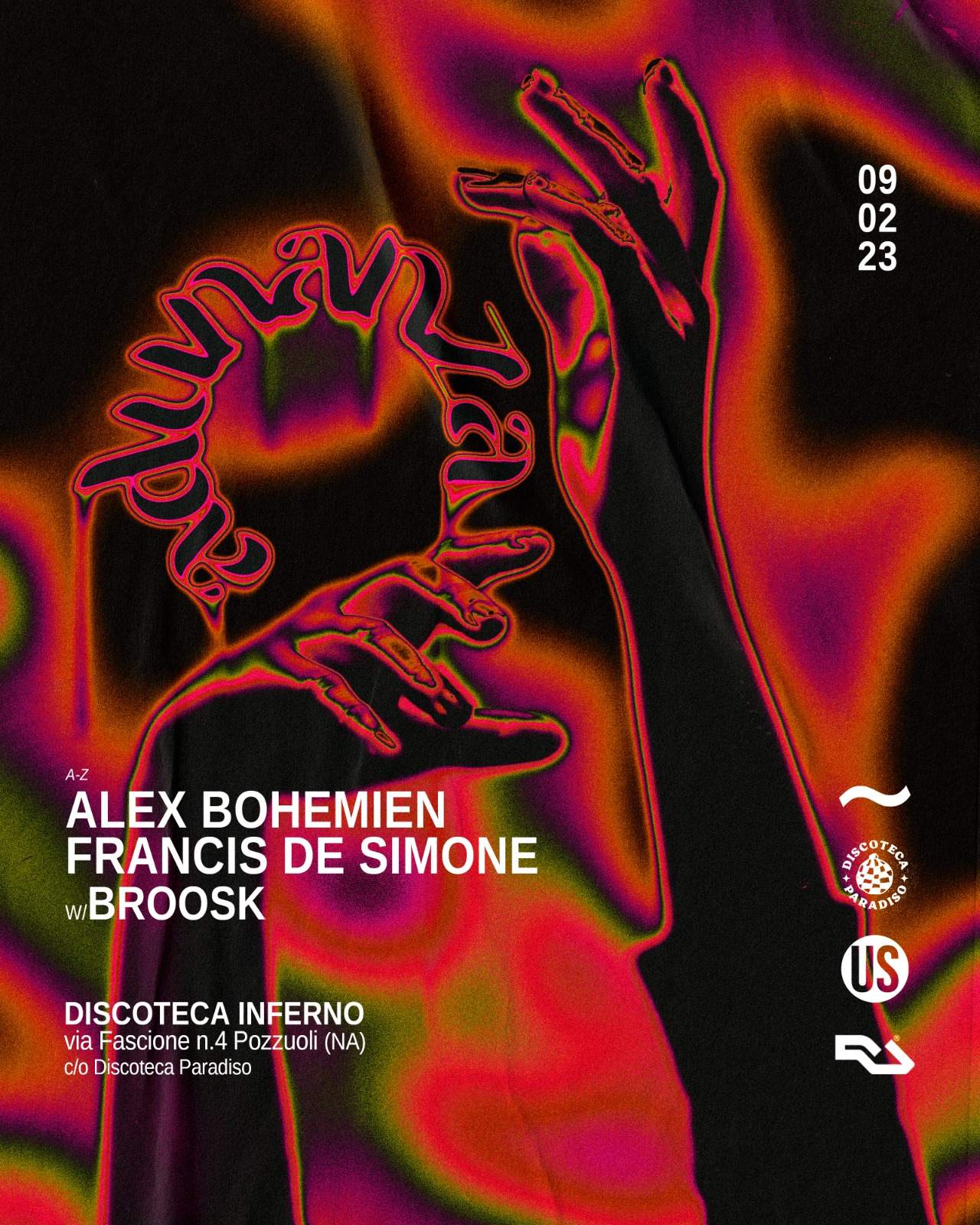 ADUNANZA ~ 18 • Alex Bohemien + Francis De Simone + Broosk - フライヤー表