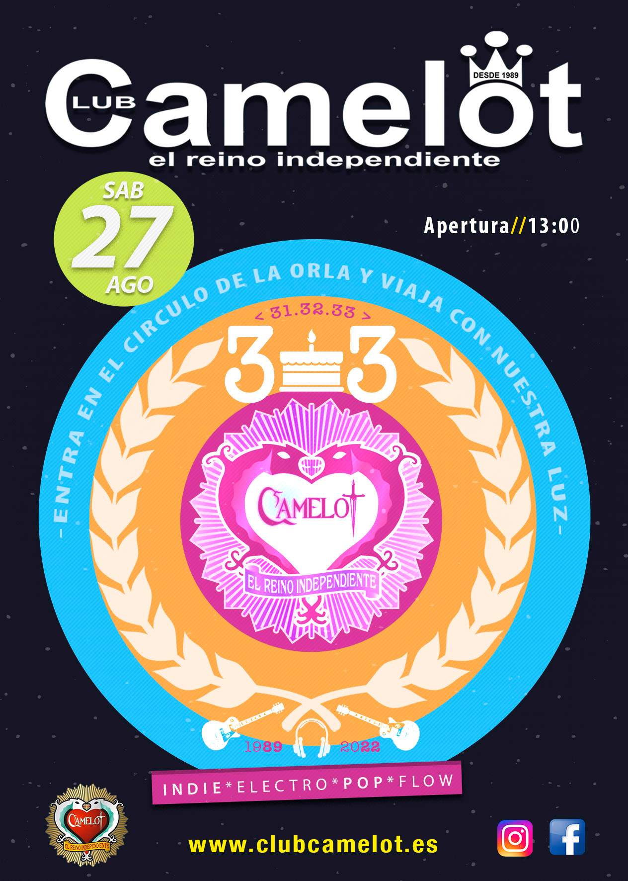 33° Aniversario Club Camelot - フライヤー表