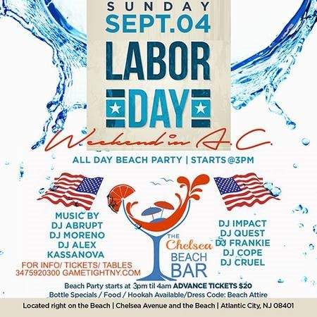 Ldw - Labor Day Weekend The Chelsea Beach Bar Party - Página frontal
