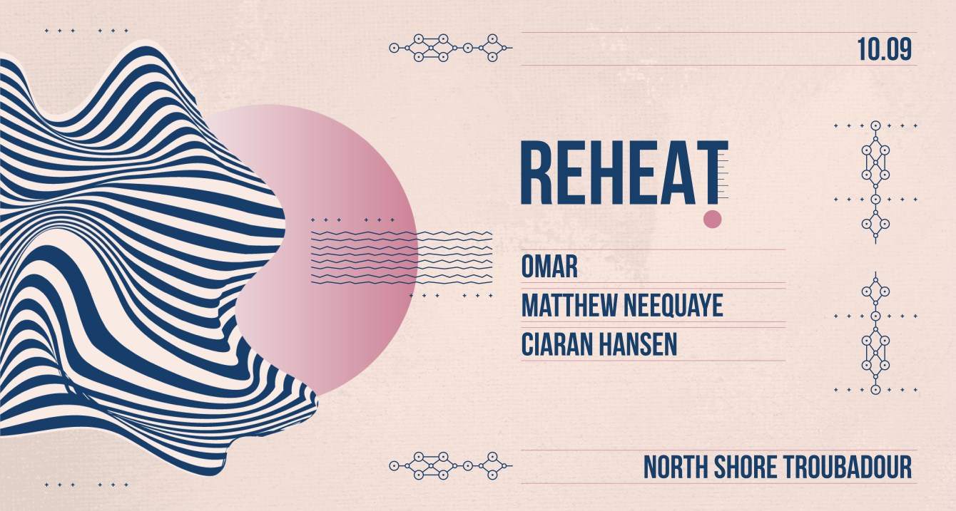 Reheat: Omar, Matthew Neequaye, Ciaran Hansen - Página frontal
