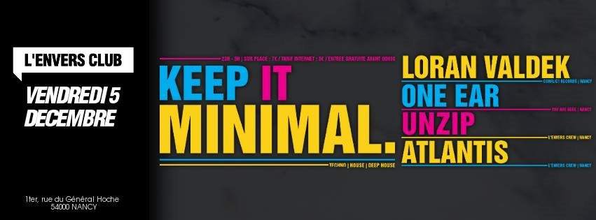 Keep It Minimal - フライヤー表