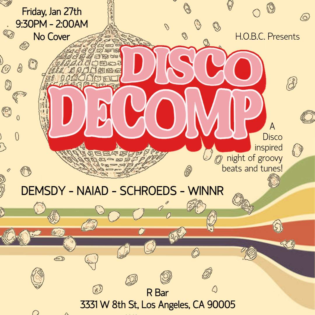 H.O.B.C. presents Disco Decomp - フライヤー表