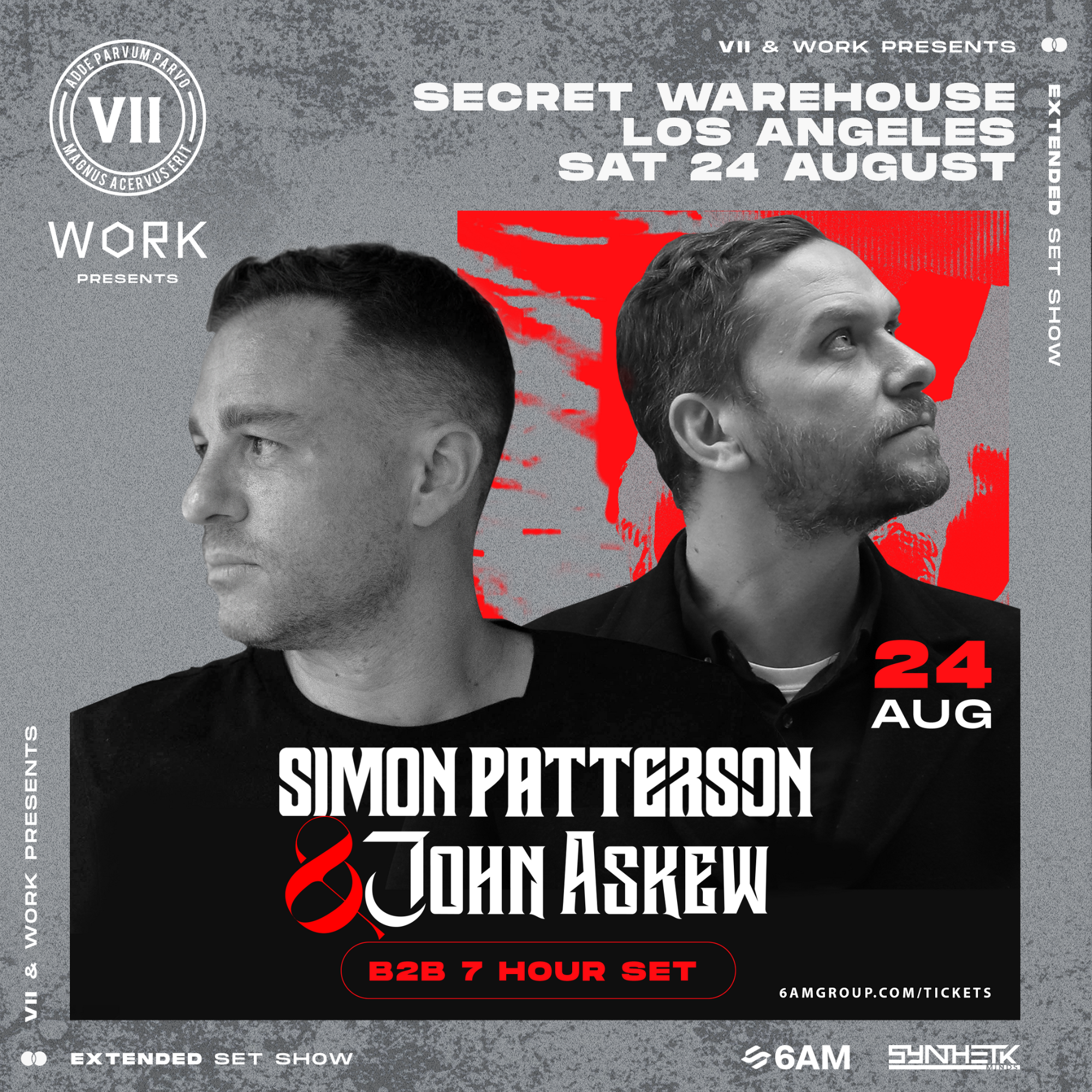 VII x WORK present: Simon Patterson b2b John Askew (7 Hour Set) - Página frontal