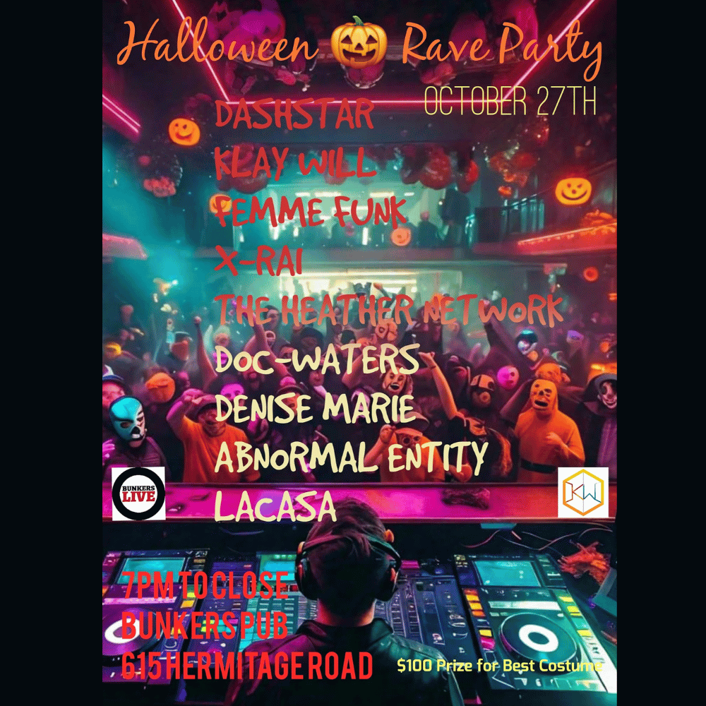 Halloween Rave Party at Bunkers Live Pub, Edmonton