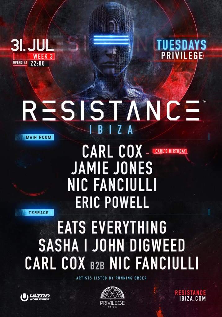 Resistance Ibiza Week 3 - Carl's Birthday - Página trasera