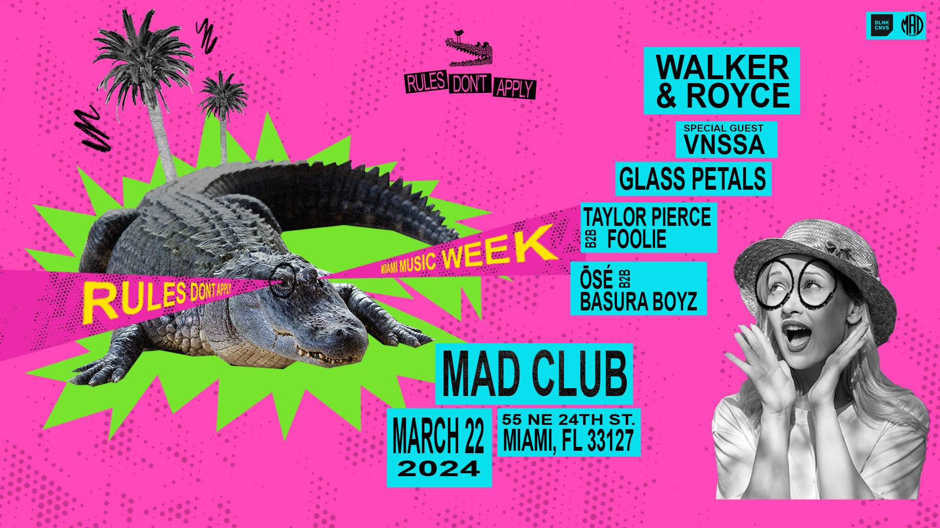 Walker & Royce: Rules Dont Apply - Miami Music Week - フライヤー表
