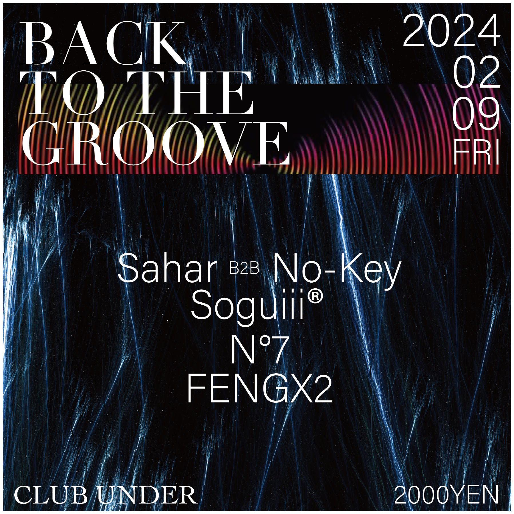 BACK TO THE GROOVE / TECHNO - フライヤー表