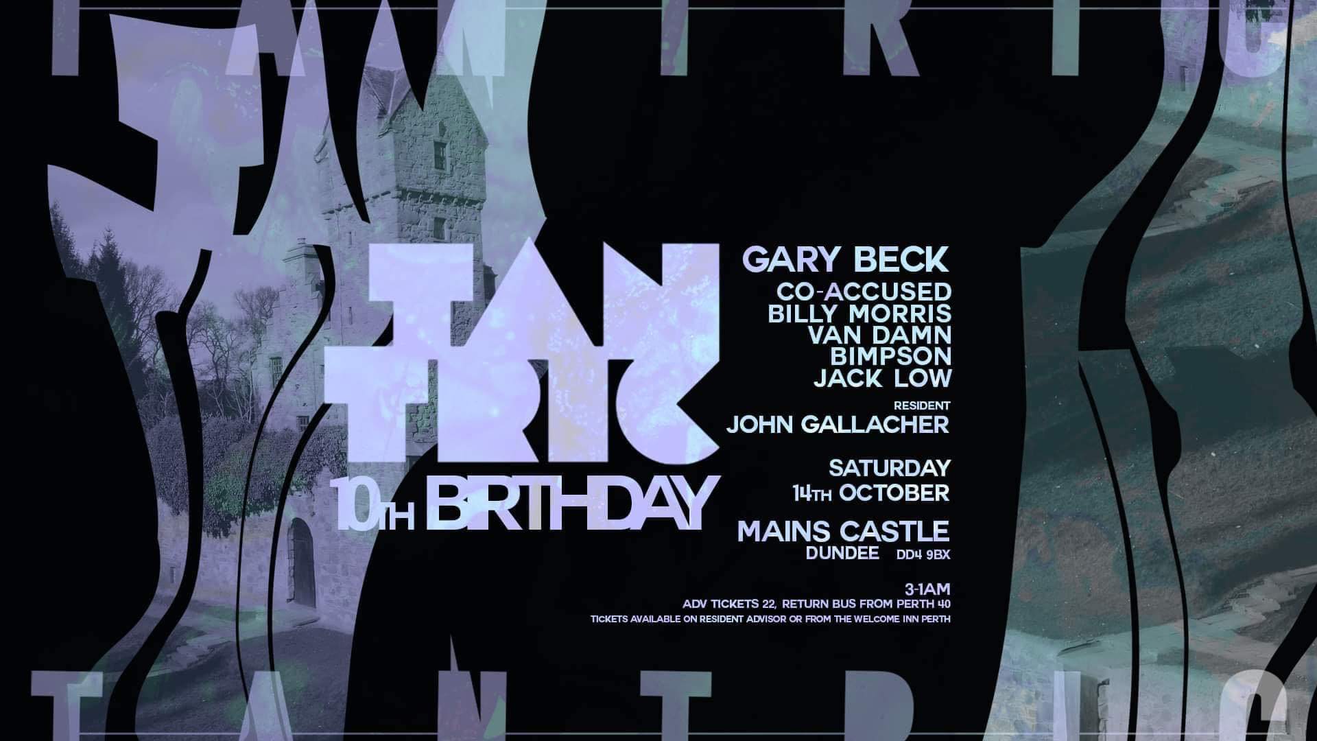 Tantric 10th Birthday Special with Gary Beck - フライヤー裏