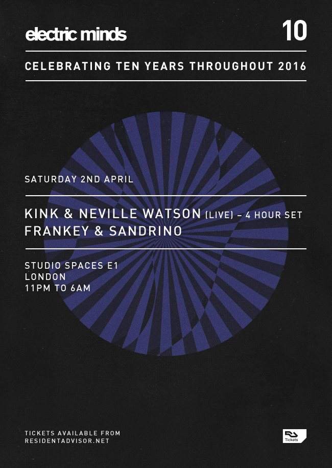 Electric Minds: KiNK & Neville Watson (Live), Frankey & Sandrino - Página frontal