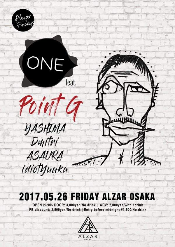 One Feat.Point G Alzar Fridays - フライヤー表