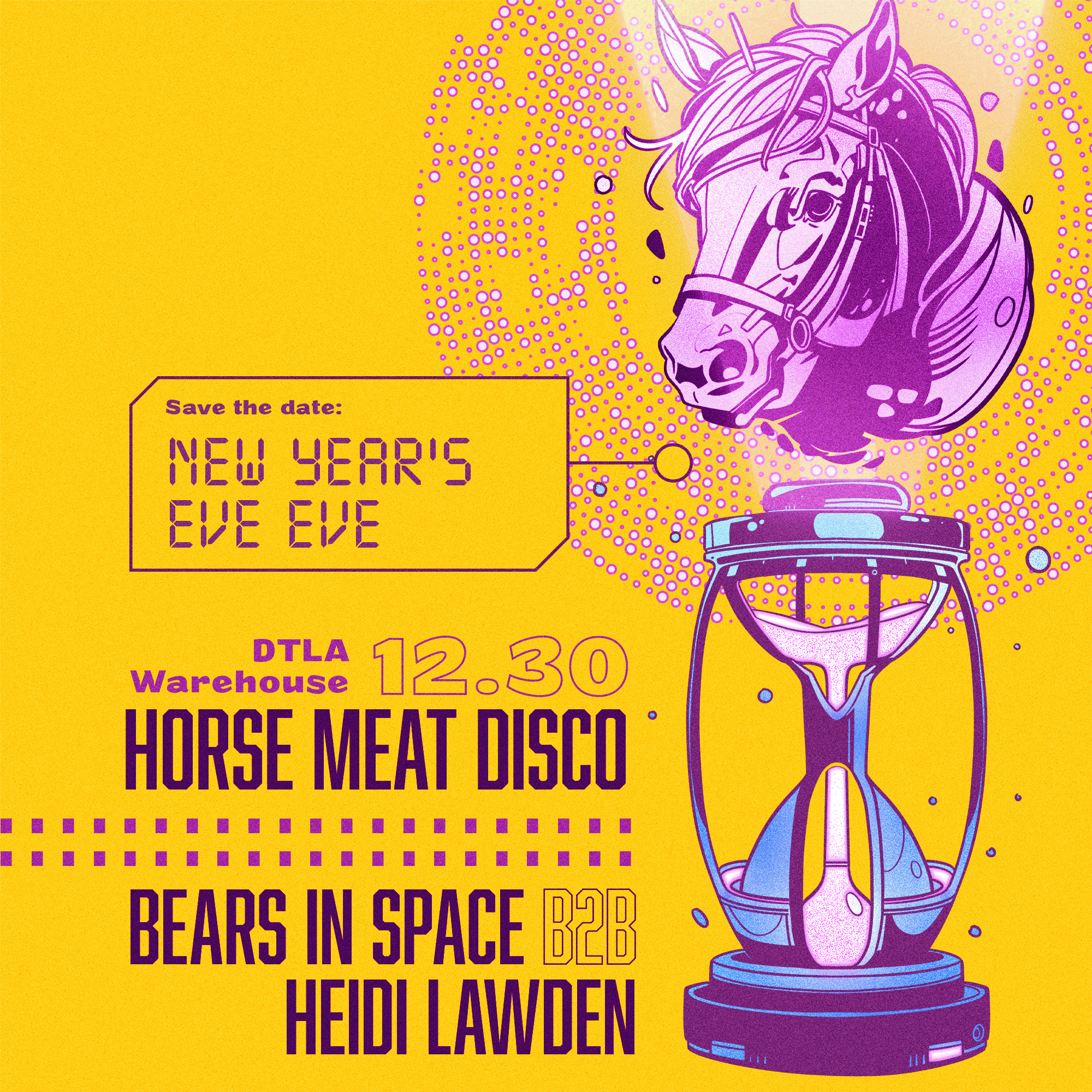 Bears In Space x Horse Meat Disco NYE Eve - フライヤー表