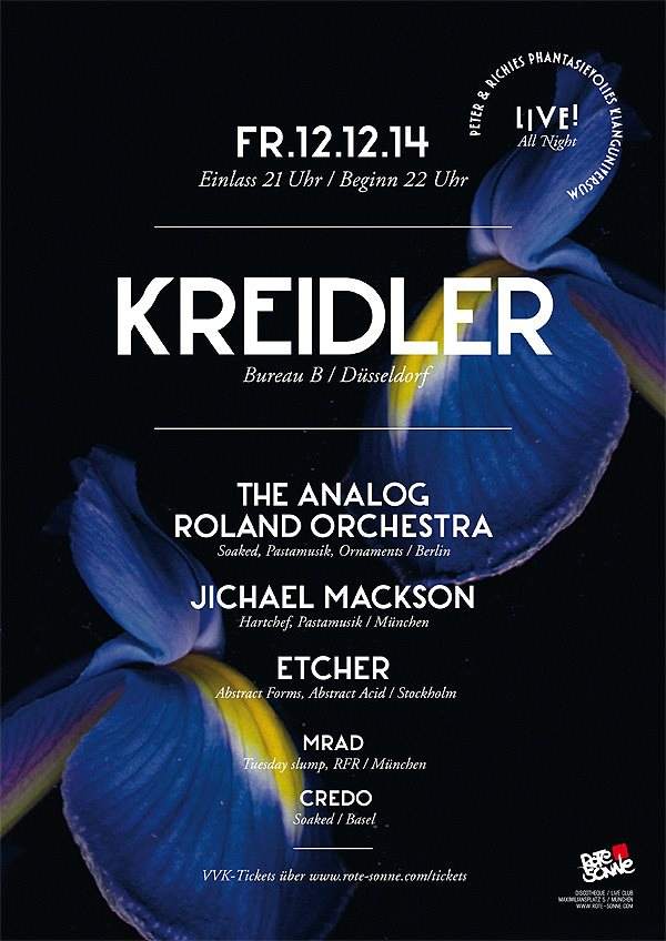 Kreidler, Jichael Mackson, Etcher, The Analog Roland Orchestra, Mrad, Credo - Página frontal
