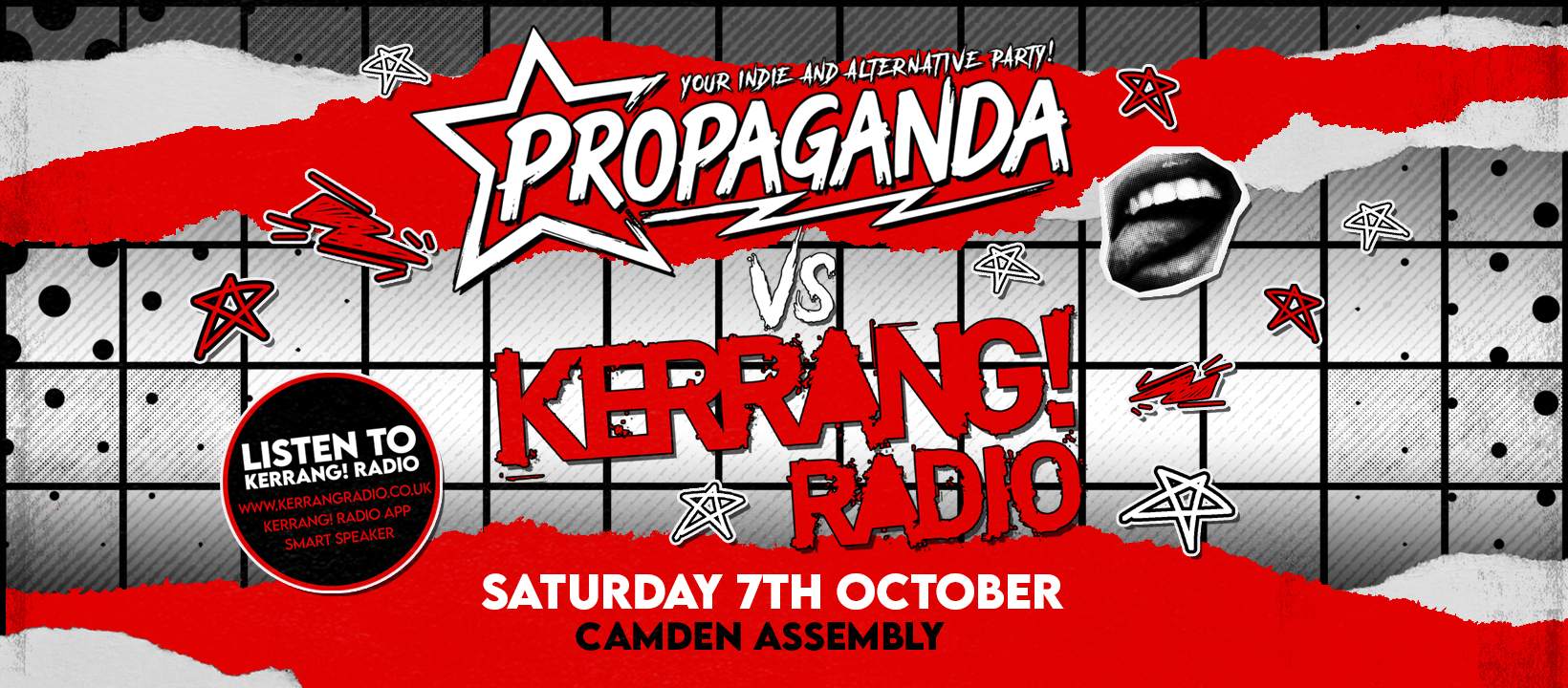 Propaganda vs Kerrang! Radio - フライヤー表