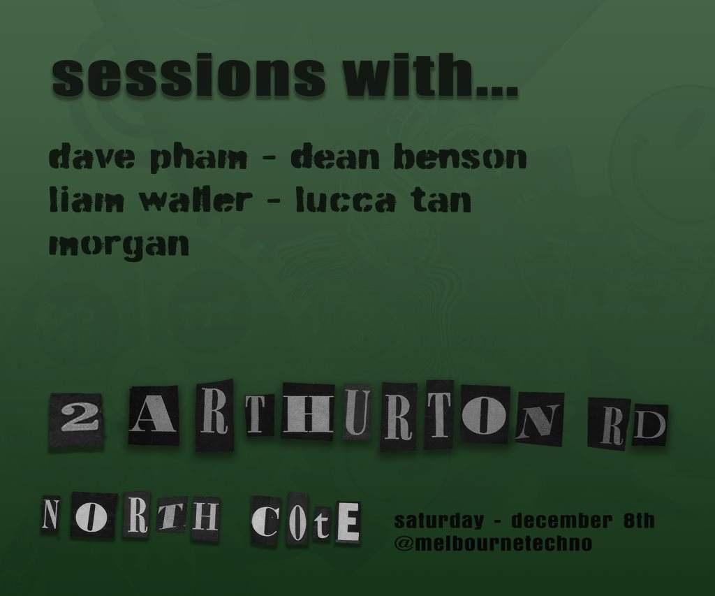 Melbourne Underground presents Sessions - フライヤー表