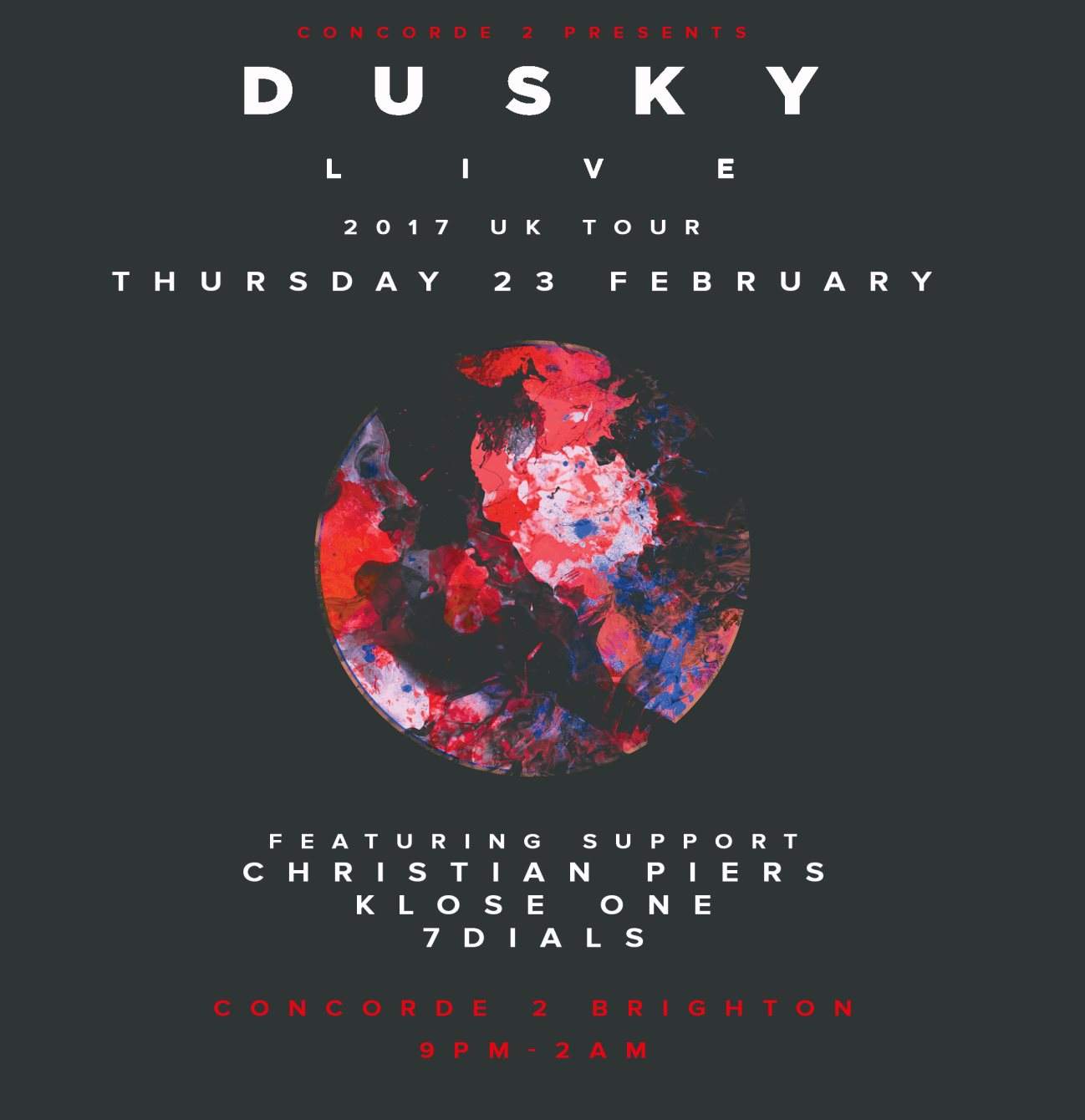 Dusky (Live) - Outer UK Tour - フライヤー表