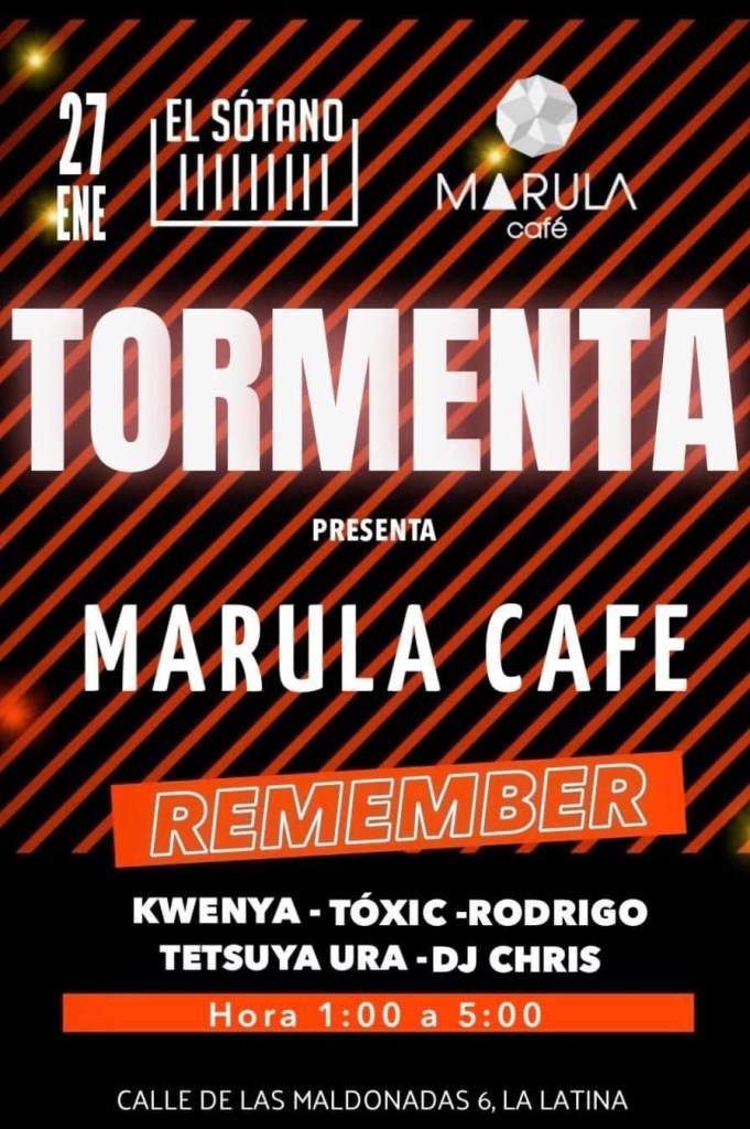 Tormenta x Marula Café - フライヤー表