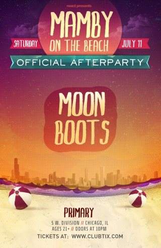 Moon Boots - Mamby on the Beach After Party - Primary Nightclub - Página frontal