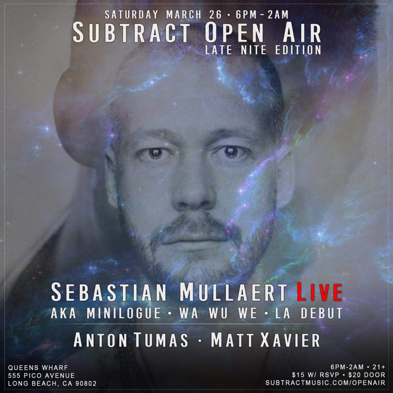 Subtract Open Air with Sebastian Mullaert Live [aka Minilogue] - フライヤー裏