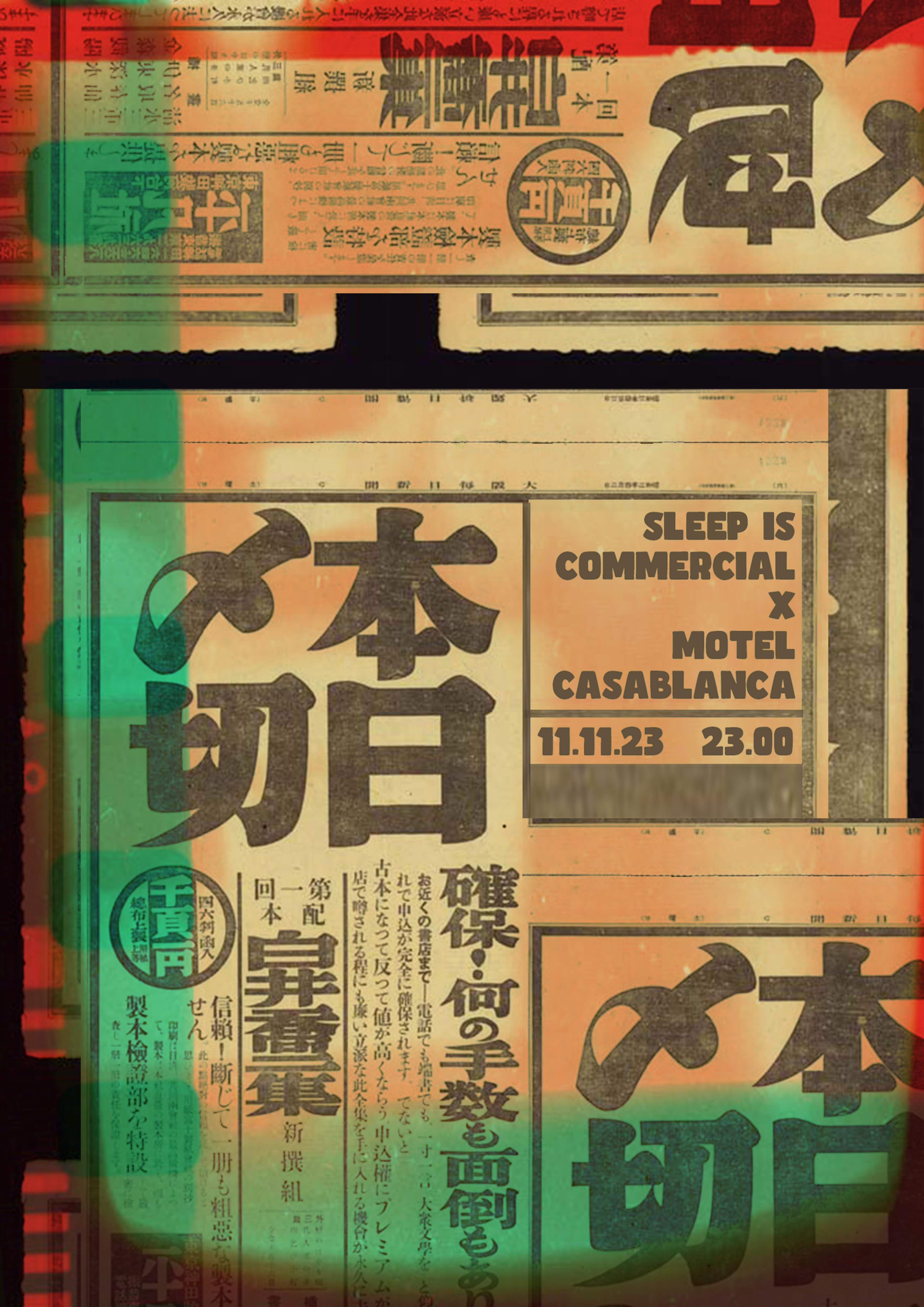 Sleep Is Commercial x Motel Casablanca - Página frontal