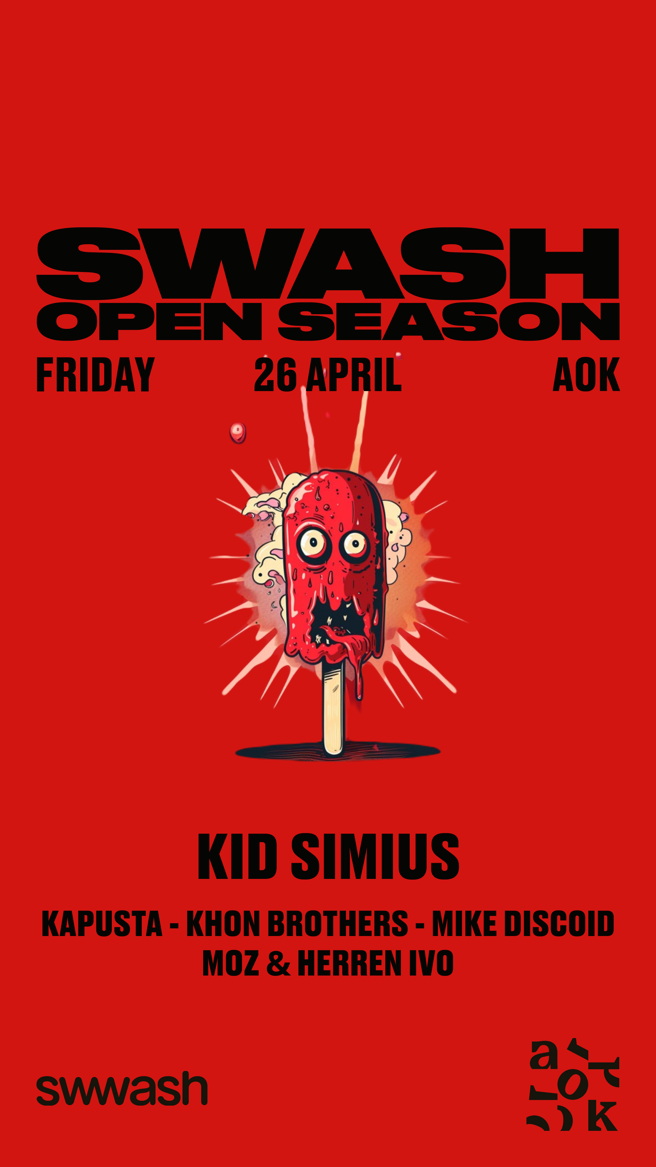 Swash Open Season x Kid Simius(GER) - フライヤー裏