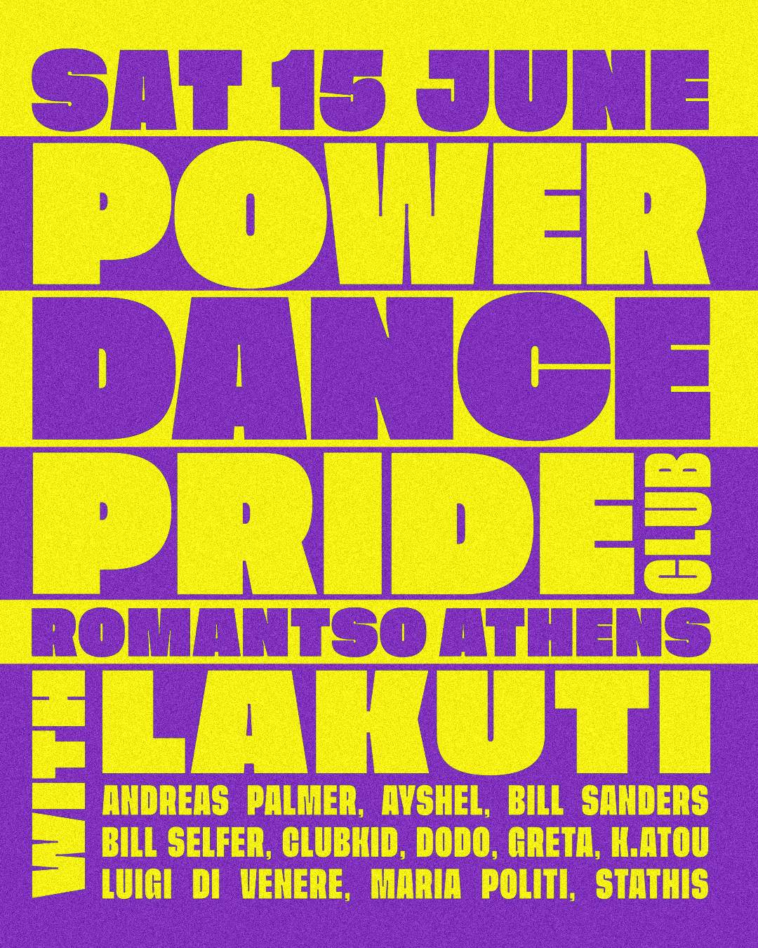 Power Dance Club Pride Athens - フライヤー表