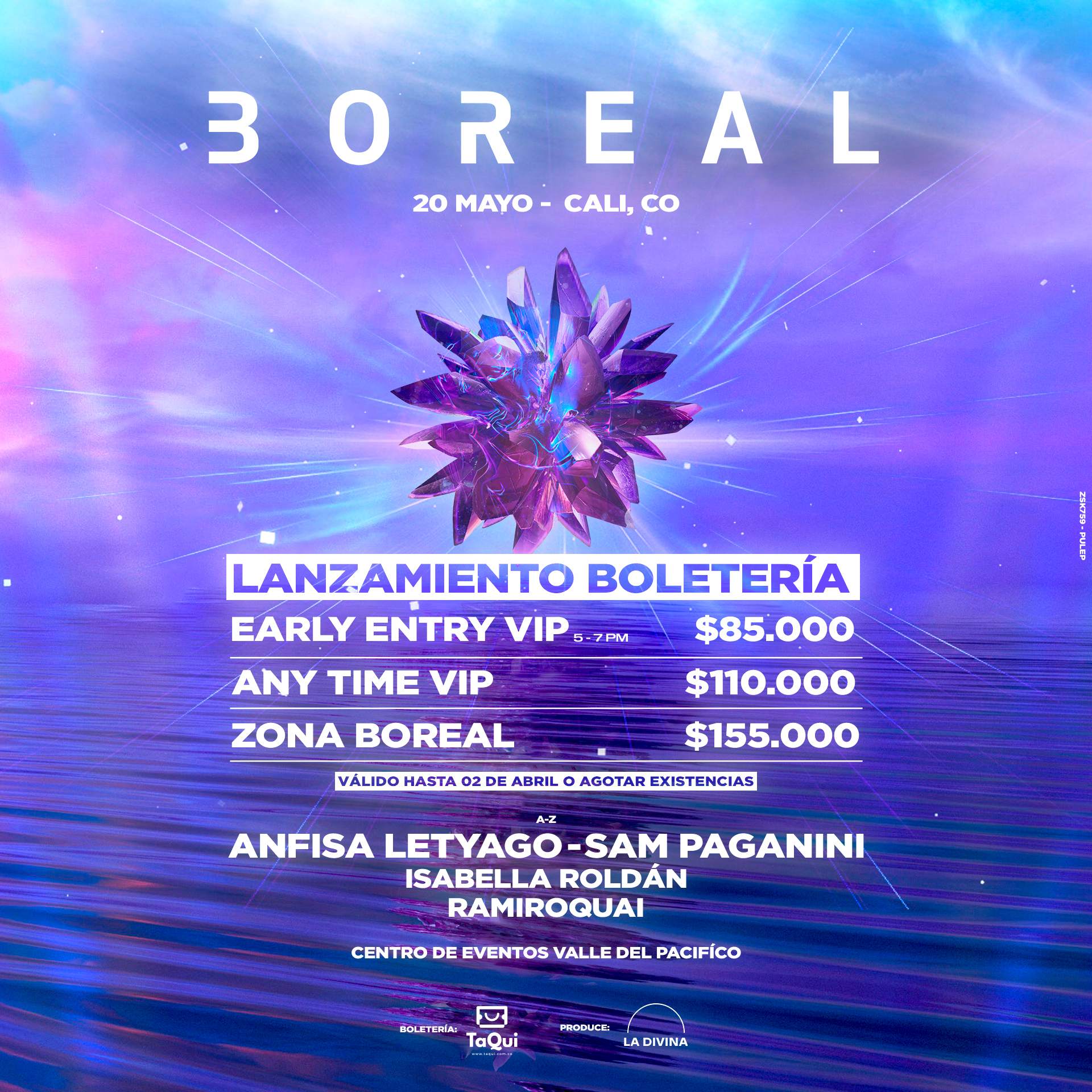 Boreal presenta: Sam Paganini, Anfisa Letyago, Isabella Roldán ...