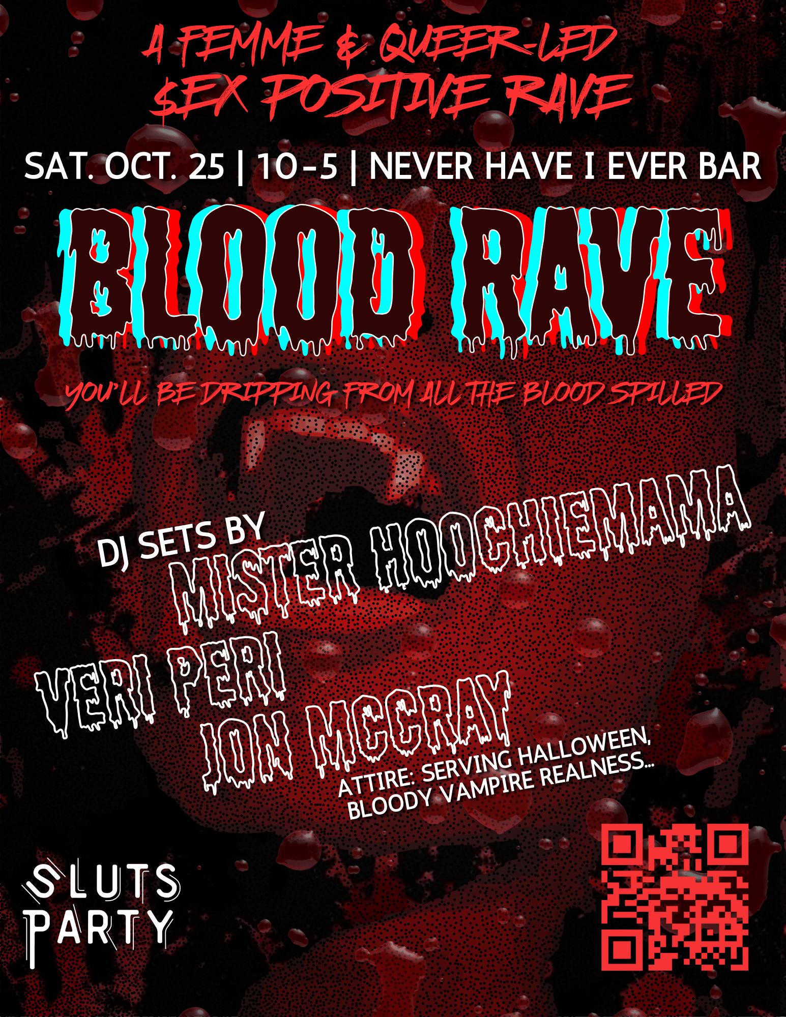 $lut's Play: Blood Rave at Never Have I Ever, Chicago