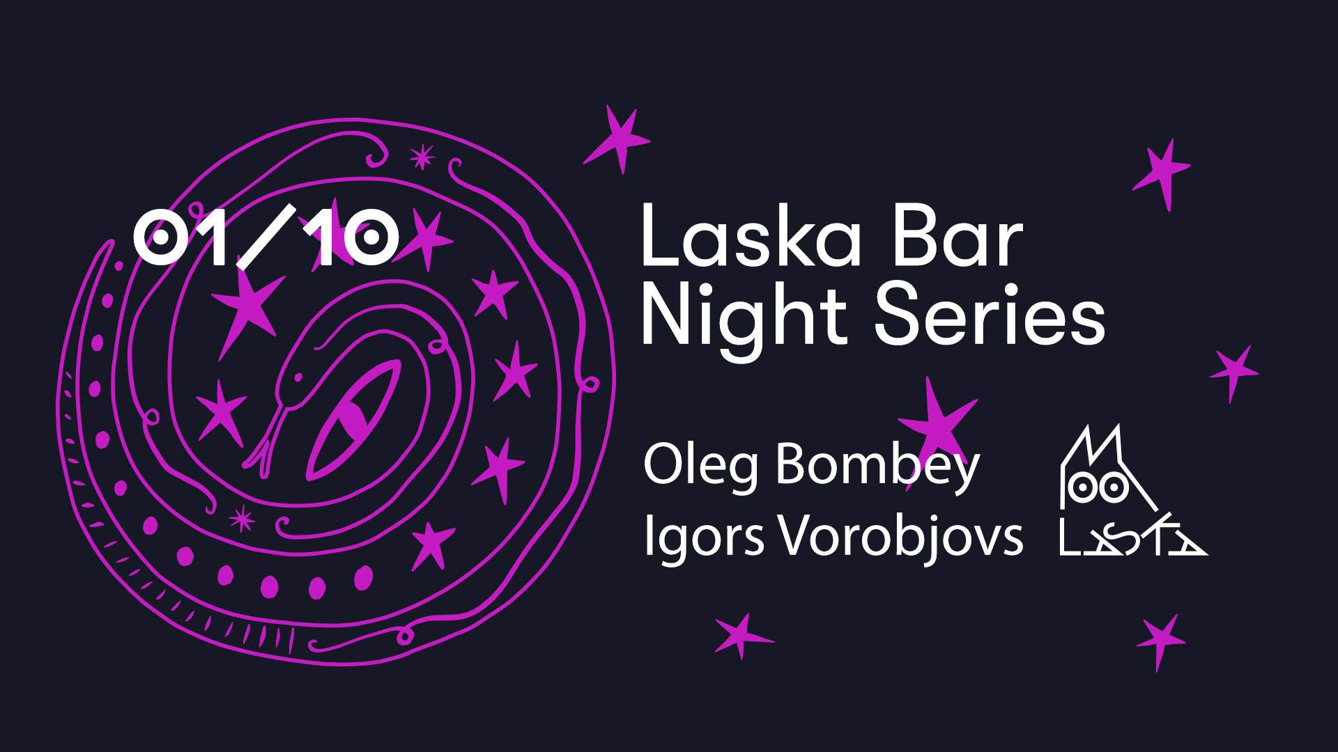 Laska Night Series - Oleg Bombey // Igors Vorobjovs - フライヤー表