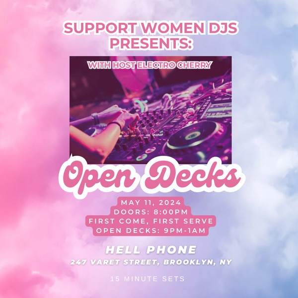 Open Decks hosted by Support Women DJs - Página frontal