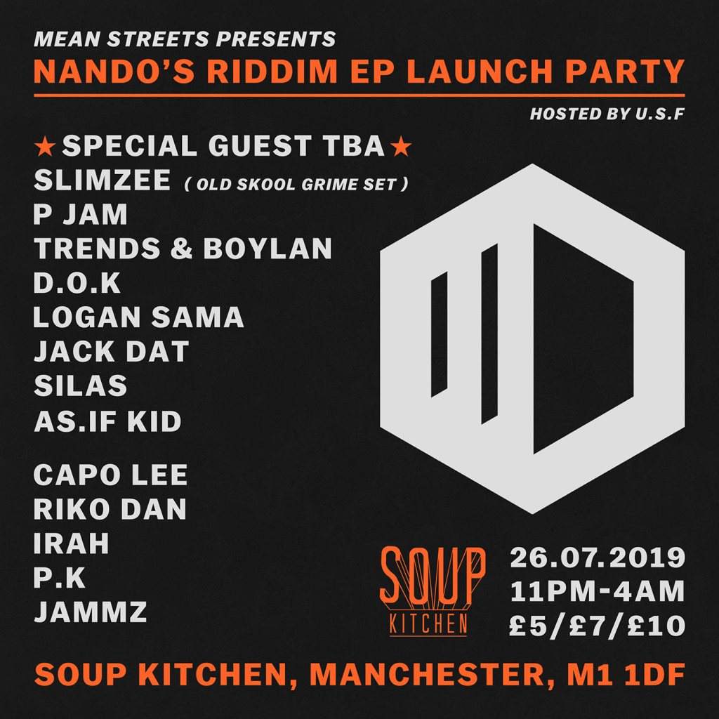 Mean Streets presents ' Nando's Riddim' Ep Launch Party - フライヤー表