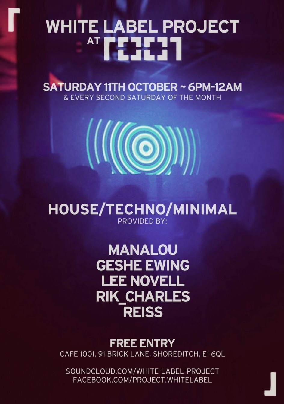 White Label Project House & Techno Showcase with Geshe Ewing [Einwanderer Records] - Página frontal