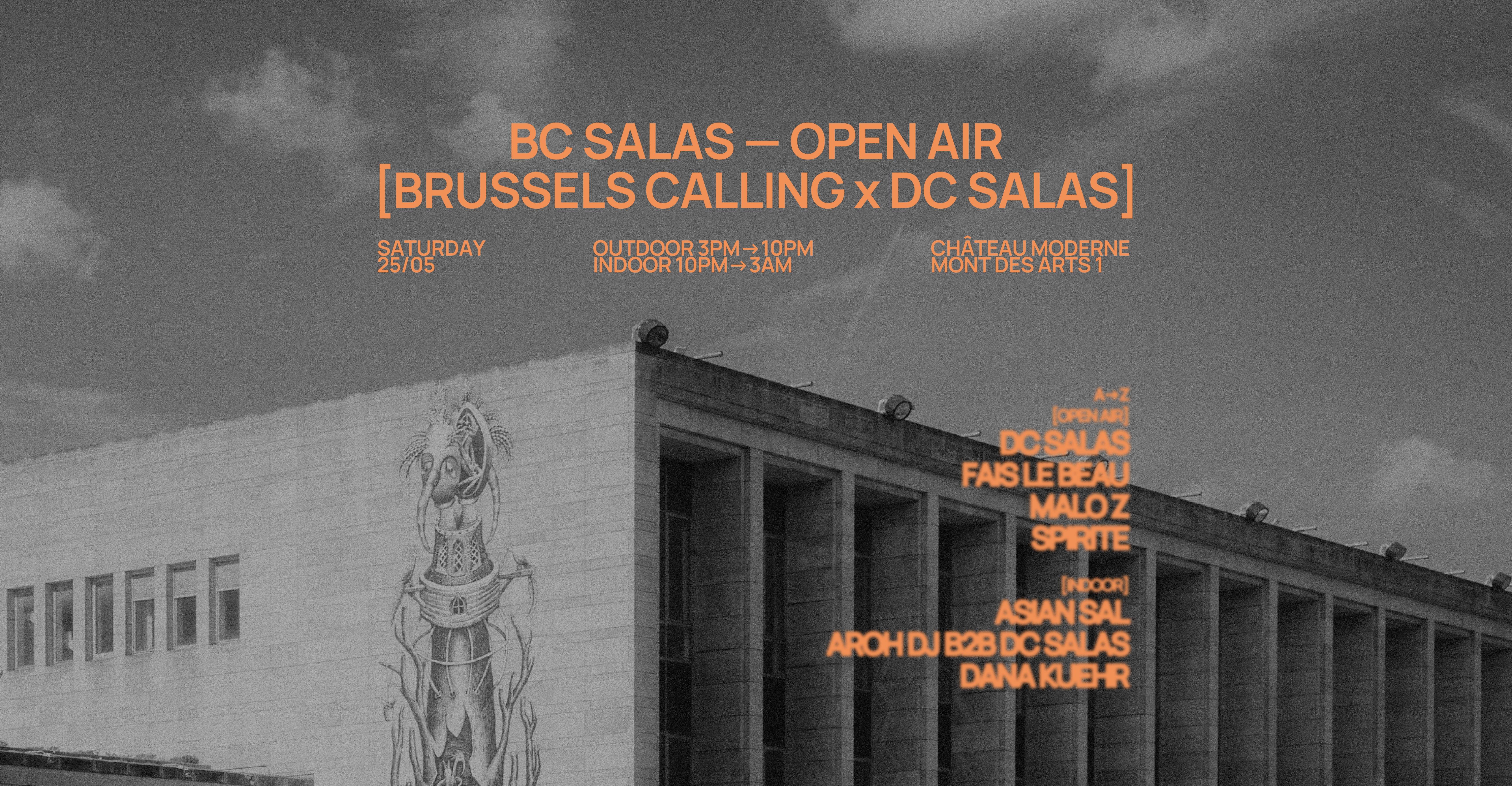 BC Salas [Brussels Calling x DC Salas] Free Open Air @Mont des Arts - Outdoor & Indoor - Página frontal
