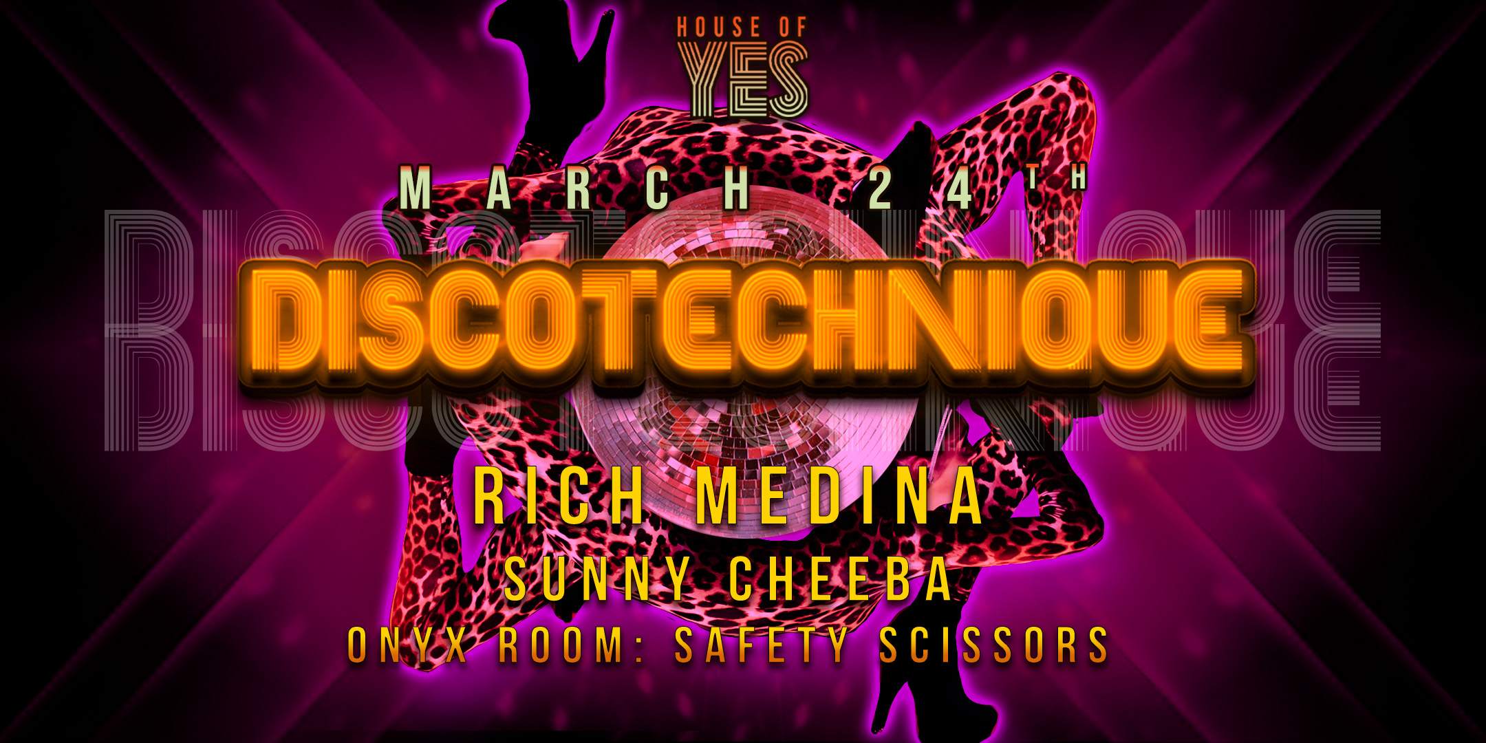DISCOTECHNIQUE SUPERFREAK: Rich Medina, Sunny Cheeba, Safety Scissors - フライヤー裏