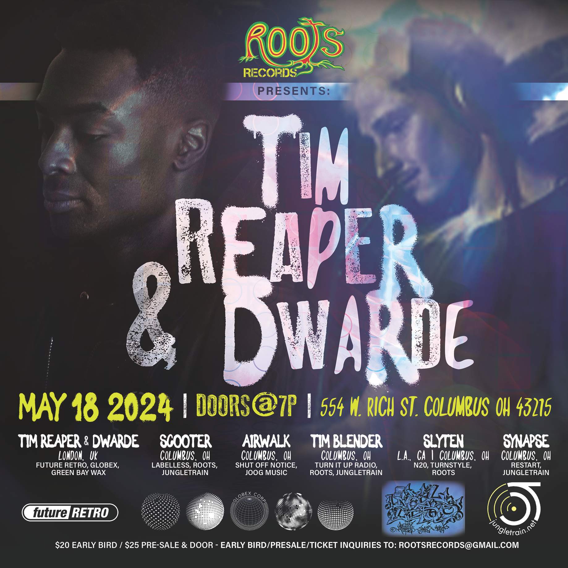 Roots Records presents: Tim Reaper & Dwarde - フライヤー表