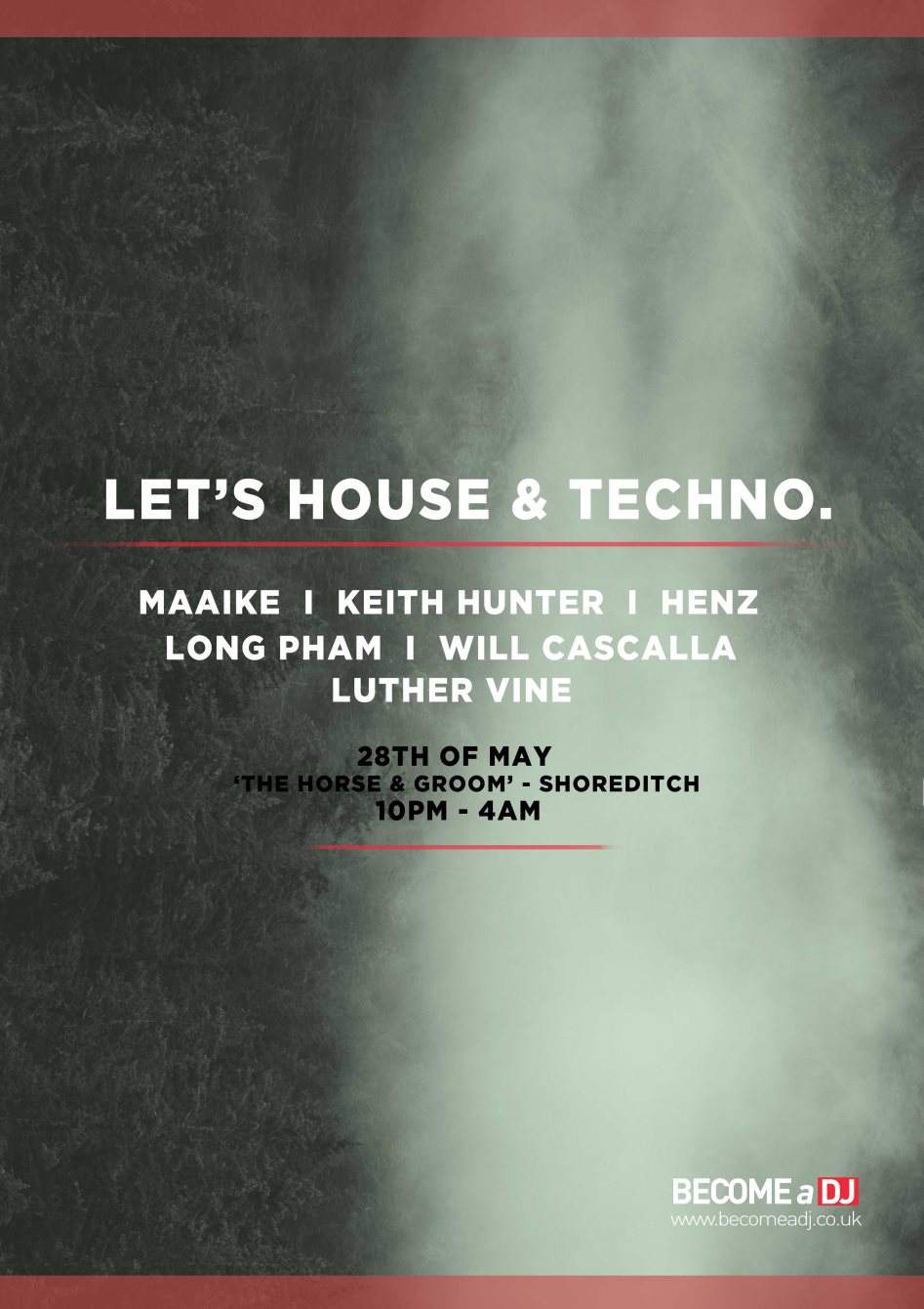 Let's House & Techno - フライヤー表
