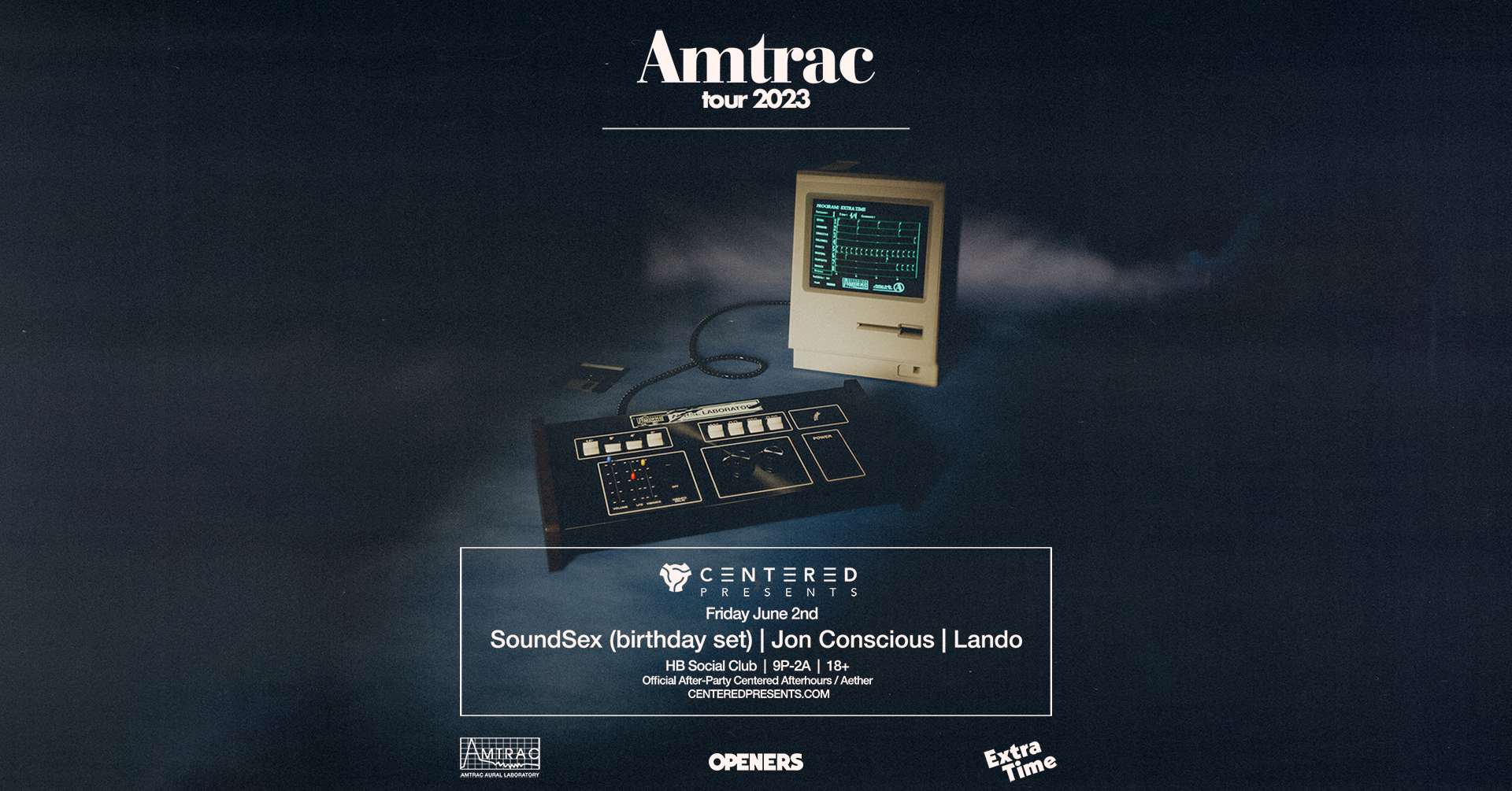 Centered presents, Amtrac [EXTRA TIME TOUR 2023] - フライヤー表