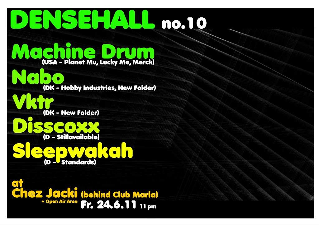 Densehall #10: Machinedrum, Nabo, Disscoxx, Area Boy, Vktr & Sleepwakah - Página frontal