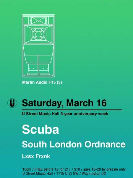 Scuba with South London Ordnance & Lxsx Frxnk - U Hall's 3-Year Anniversary Week - Página frontal