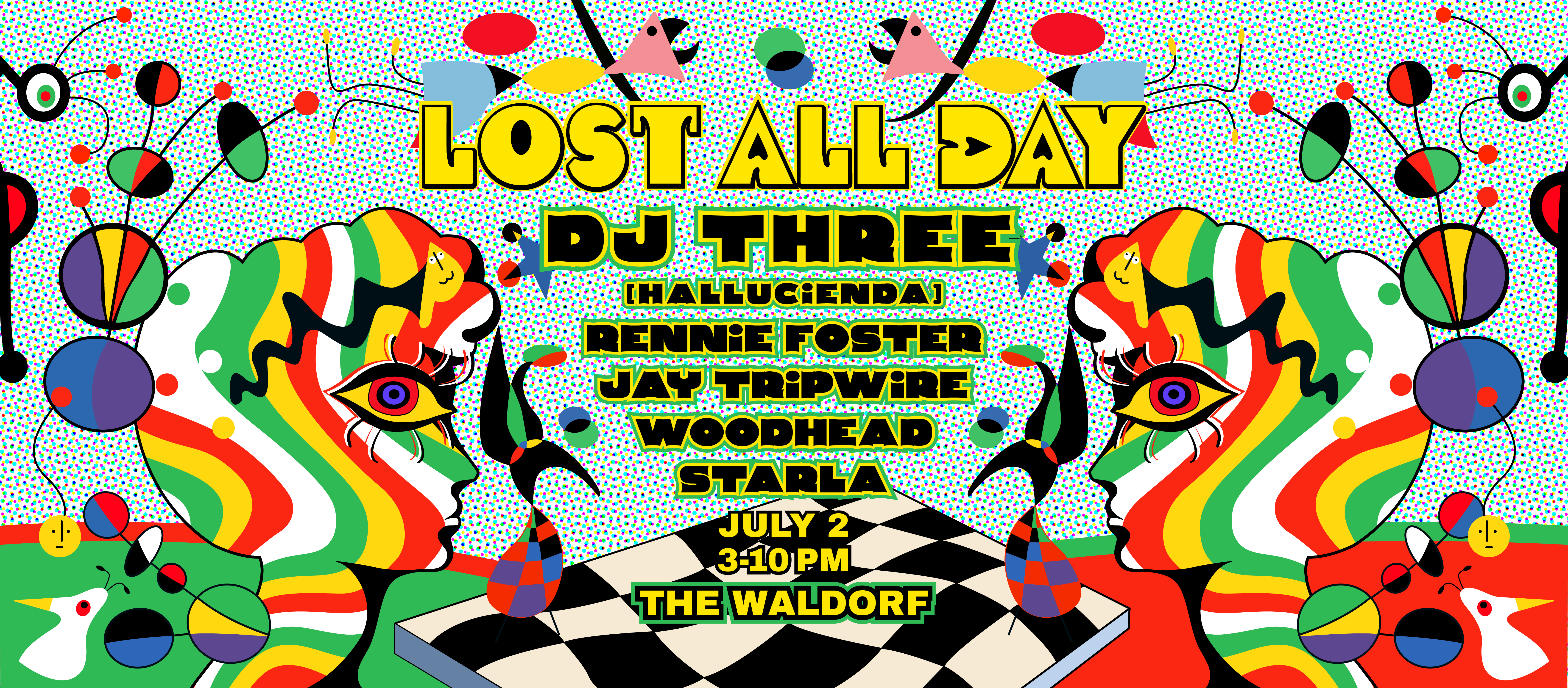 Lost All Day: Jul 2 with DJ Three [Hallucienda] - Página frontal