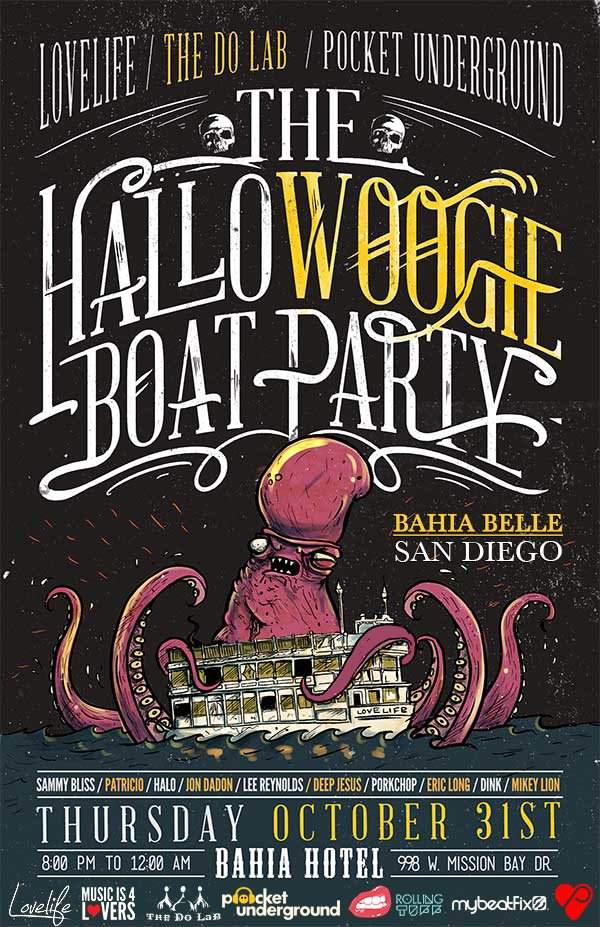 Lovelife, The Do LaB & Pocket Underground pres. The Hallowoogie Boat Party - Página frontal