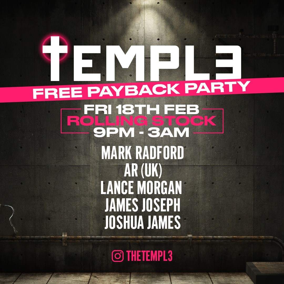 Templ3 - Free Entry Payback Party - フライヤー表