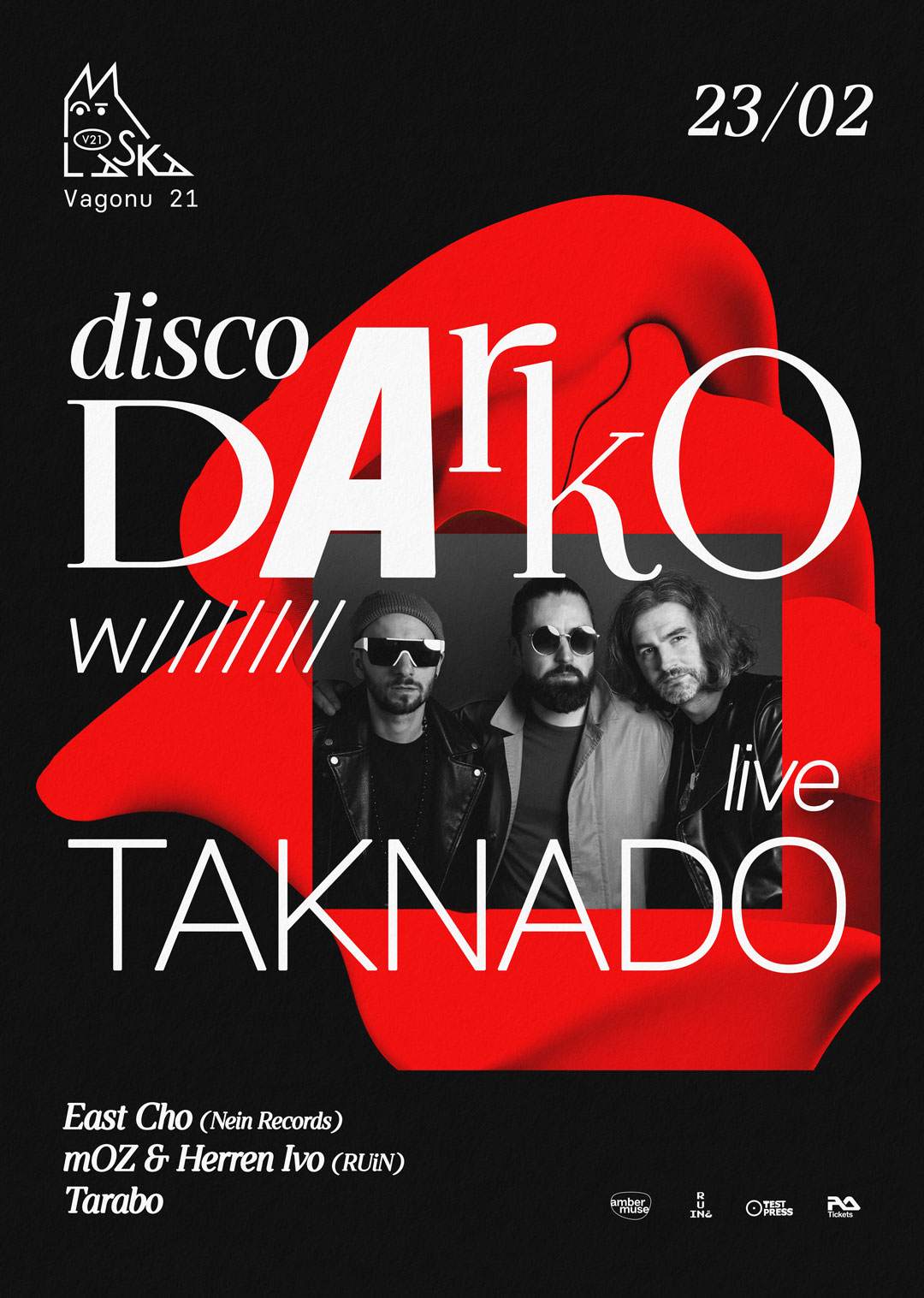 Disco Darko: TAKNADO live - フライヤー表
